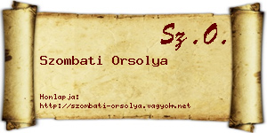 Szombati Orsolya névjegykártya